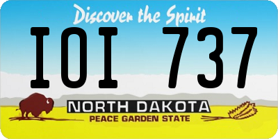 ND license plate IOI737