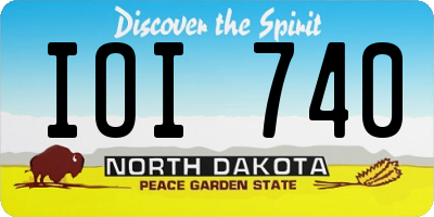 ND license plate IOI740