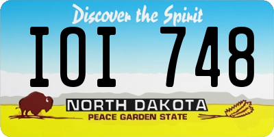 ND license plate IOI748