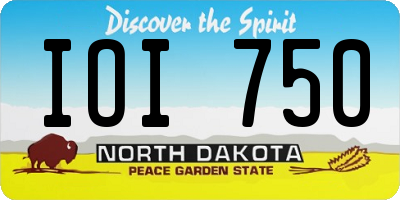 ND license plate IOI750