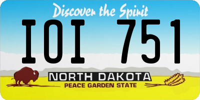 ND license plate IOI751