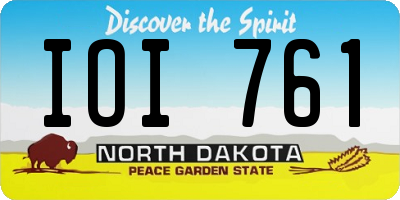 ND license plate IOI761