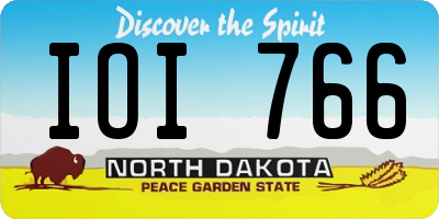 ND license plate IOI766