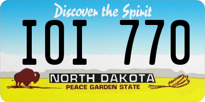 ND license plate IOI770