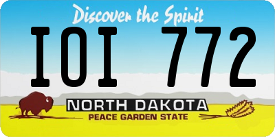 ND license plate IOI772