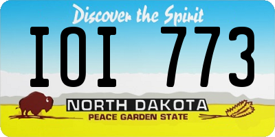 ND license plate IOI773