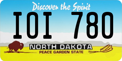ND license plate IOI780