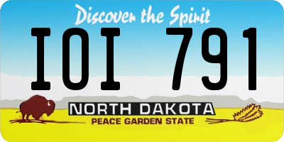 ND license plate IOI791