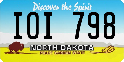 ND license plate IOI798