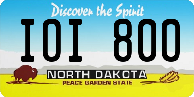 ND license plate IOI800