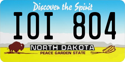 ND license plate IOI804