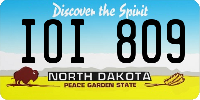 ND license plate IOI809