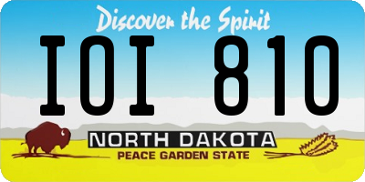 ND license plate IOI810