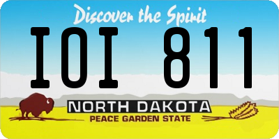 ND license plate IOI811
