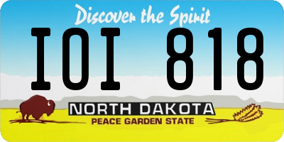 ND license plate IOI818