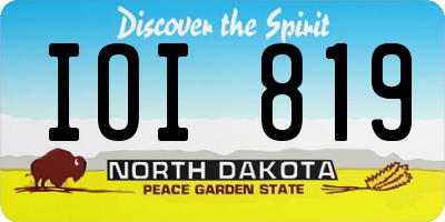 ND license plate IOI819