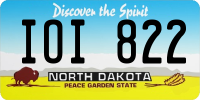 ND license plate IOI822