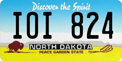 ND license plate IOI824