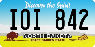 ND license plate IOI842