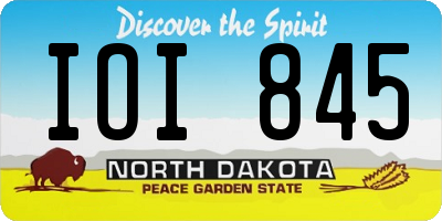 ND license plate IOI845