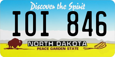 ND license plate IOI846