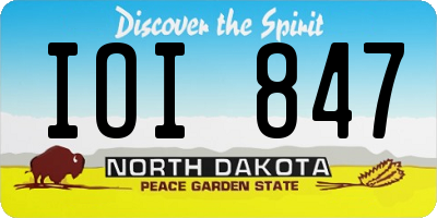 ND license plate IOI847