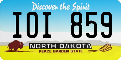 ND license plate IOI859