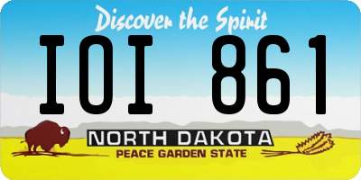 ND license plate IOI861