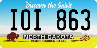 ND license plate IOI863