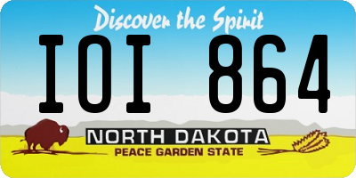 ND license plate IOI864