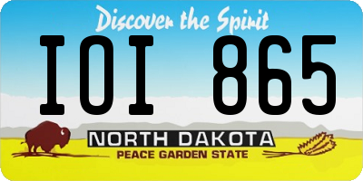 ND license plate IOI865