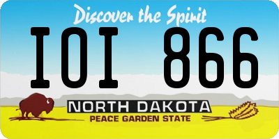 ND license plate IOI866