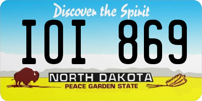ND license plate IOI869