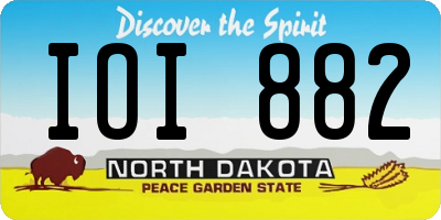 ND license plate IOI882