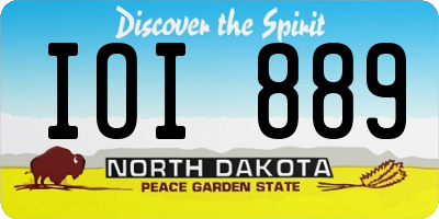 ND license plate IOI889