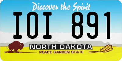 ND license plate IOI891