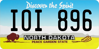 ND license plate IOI896