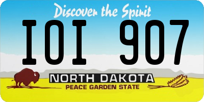 ND license plate IOI907