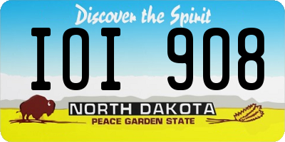 ND license plate IOI908