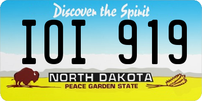 ND license plate IOI919