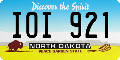 ND license plate IOI921