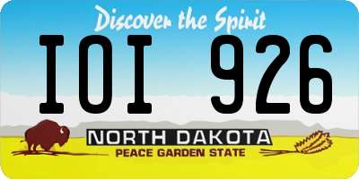 ND license plate IOI926