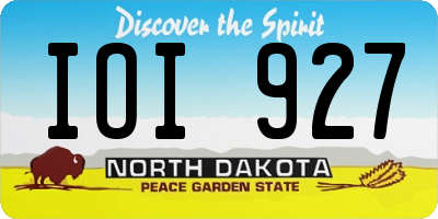 ND license plate IOI927