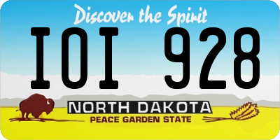 ND license plate IOI928