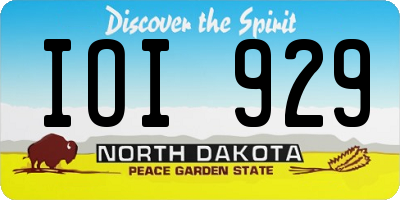 ND license plate IOI929
