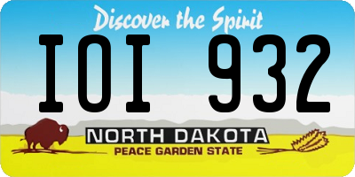 ND license plate IOI932