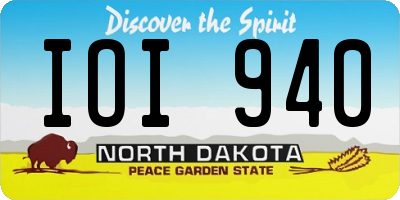 ND license plate IOI940