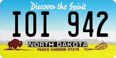 ND license plate IOI942