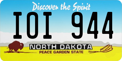 ND license plate IOI944