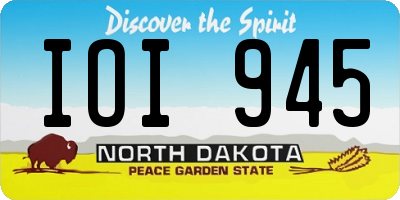 ND license plate IOI945